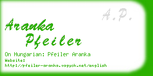 aranka pfeiler business card